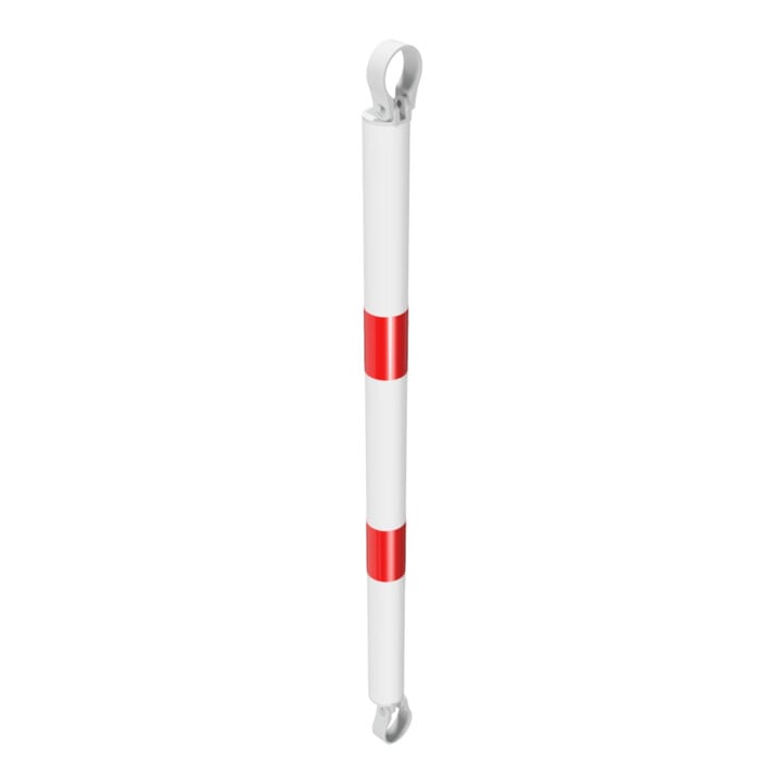 Schake Querrohr Ø 60 mm 1000mm verzinkt + Aluschellen, beschichtet, weiß / rot