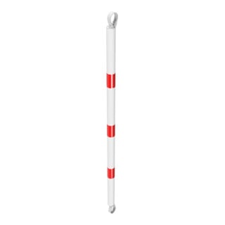 Schake Querrohr Ø 60 mm 1500mm verzinkt + Aluschellen, beschichtet, weiß/rot