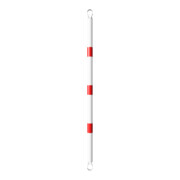 Schake Querrohr Ø 60 mm 1500mm verzinkt + Aluschellen, beschichtet, weiß/rot-4