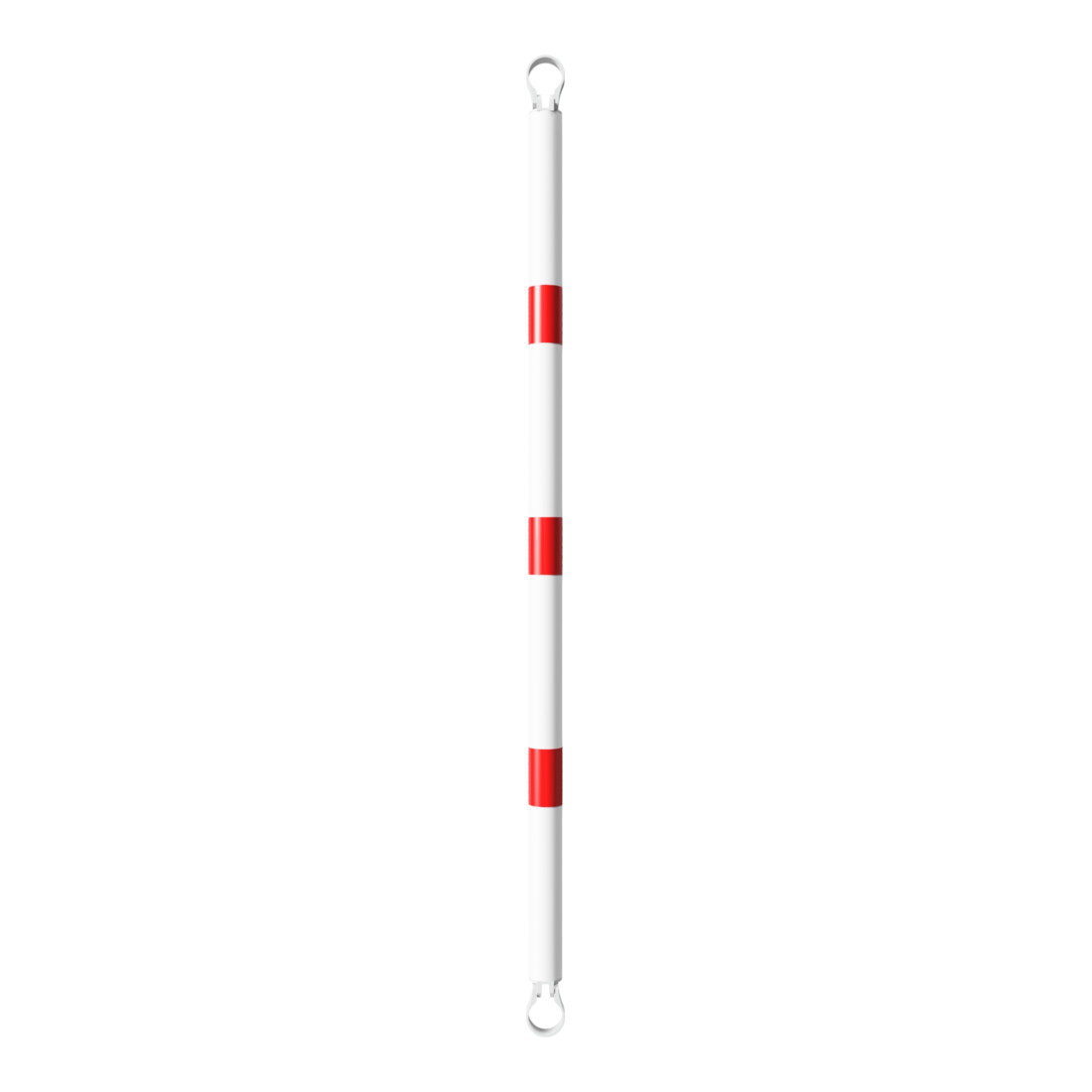 Schake Querrohr Ø 60 mm 1500mm verzinkt + Aluschellen, beschichtet, weiß/rot