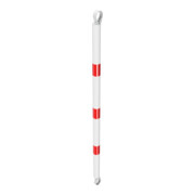 Schake Querrohr Ø 60 mm 1500mm verzinkt + Aluschellen, beschichtet, weiß/rot-4
