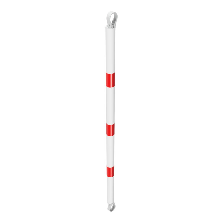 Schake Querrohr Ø 60 mm 1500mm verzinkt + Aluschellen, beschichtet, weiß/rot