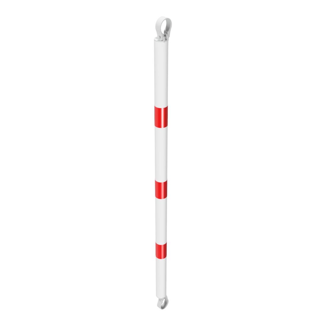 Schake Querrohr Ø 60 mm 1500mm verzinkt + Aluschellen, beschichtet, weiß/rot