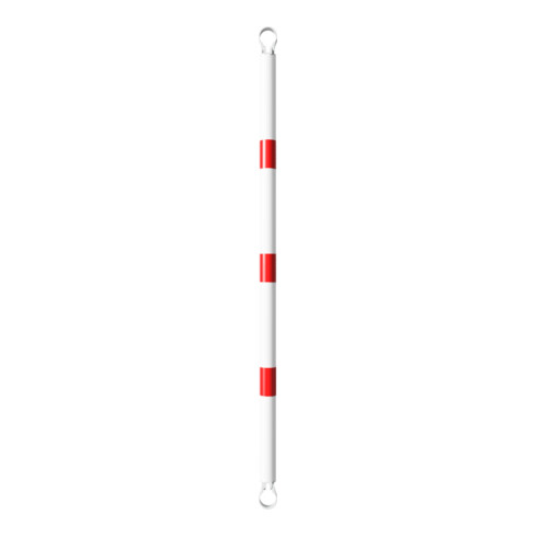 Schake Querrohr Ø 60 mm 1500mm verzinkt + Aluschellen, beschichtet, weiß/rot
