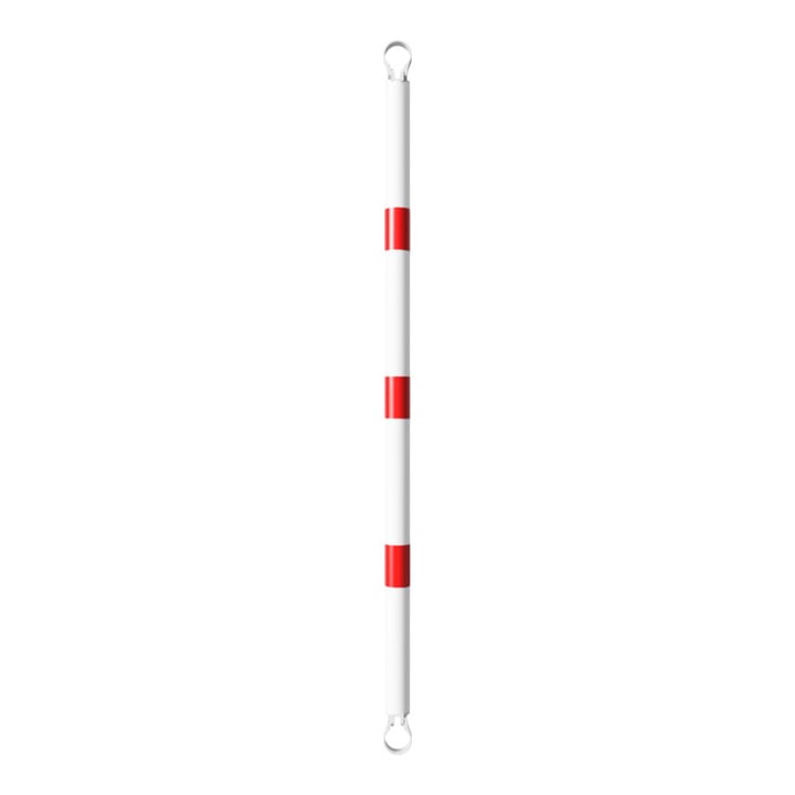 Schake Querrohr Ø 60 mm 1500mm verzinkt + Aluschellen, beschichtet, weiß/rot