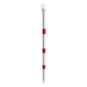 Schake Querrohr Ø 60 mm 1500mm verzinkt + Aluschellen, beschichtet, weiß/rot-5