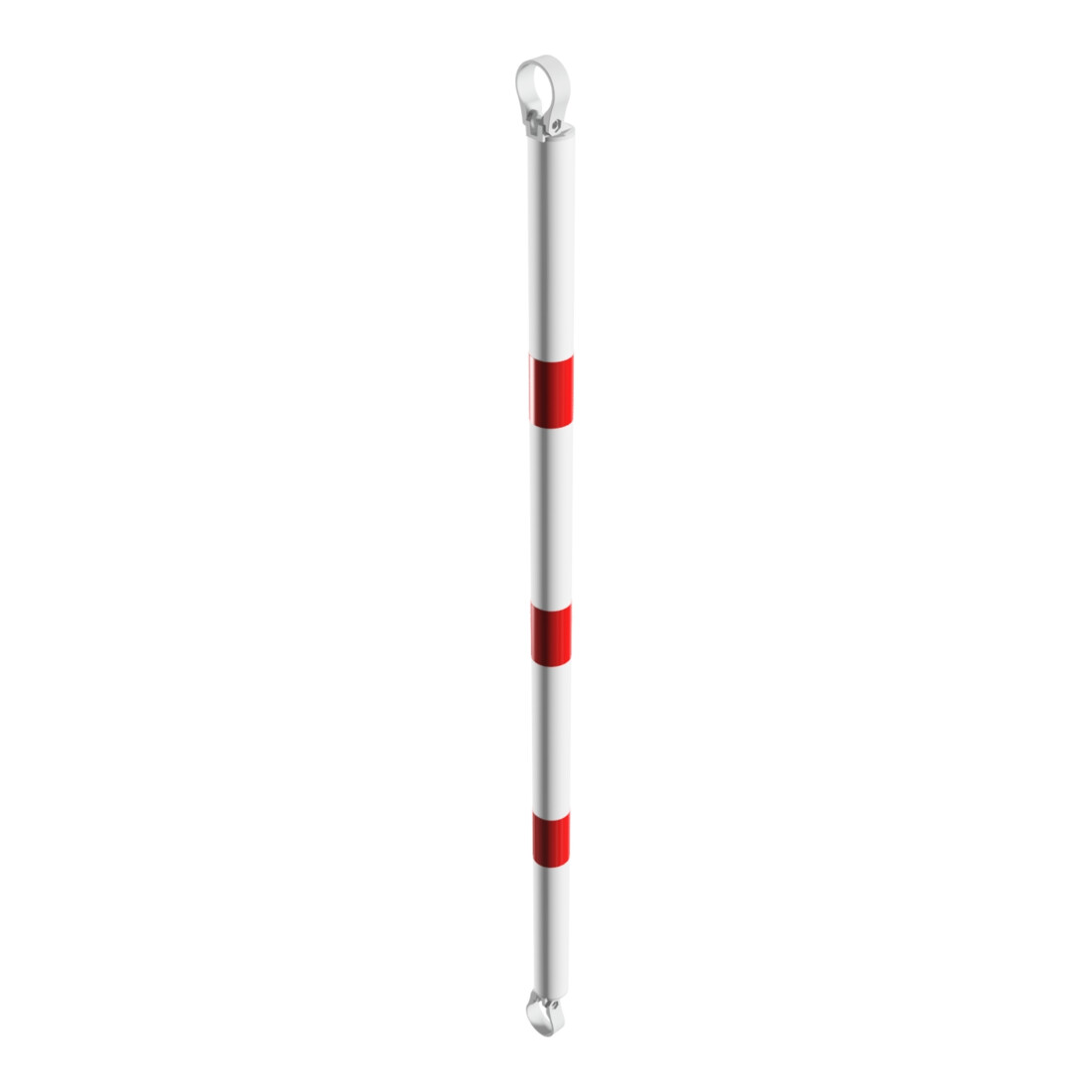 Schake Querrohr Ø 60 mm 1500mm verzinkt + Aluschellen, beschichtet, weiß/rot