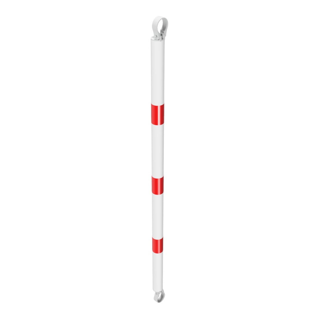 Schake Querrohr Ø 60 mm 1500mm verzinkt + Aluschellen, beschichtet, weiß/rot
