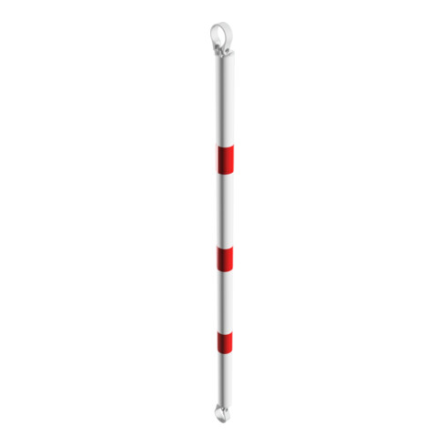 Schake Querrohr Ø 60 mm 1500mm verzinkt + Aluschellen, beschichtet, weiß/rot