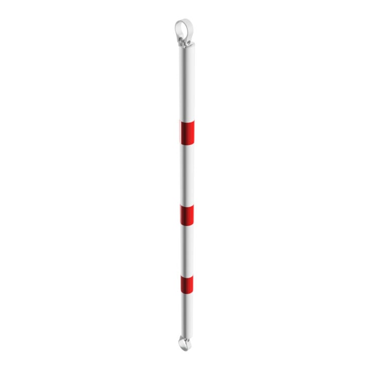 Schake Querrohr Ø 60 mm 1500mm verzinkt + Aluschellen, beschichtet, weiß/rot