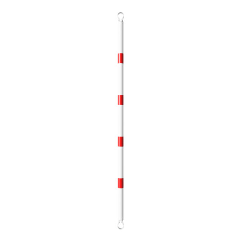Schake Querrohr Ø 60 mm 2000mm verzinkt + Aluschellen, beschichtet, weiß / rot