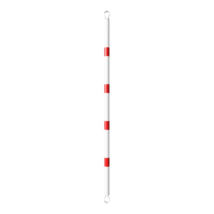 Schake Querrohr Ø 60 mm 2000mm verzinkt + Aluschellen, beschichtet, weiß / rot