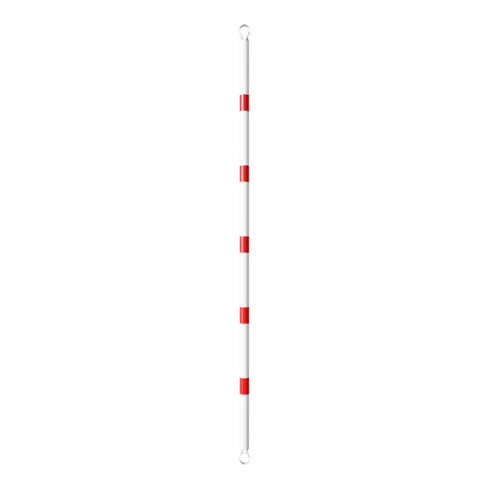 Schake Querrohr Ø 60 mm 2500mm verzinkt + Aluschellen, beschichtet, weiß / rot