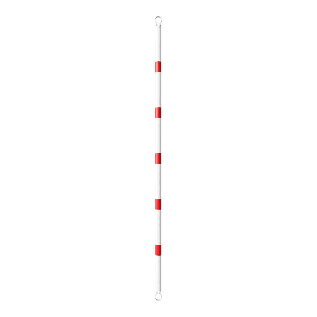 Schake Querrohr Ø 60 mm 2500mm verzinkt + Aluschellen, beschichtet, weiß / rot