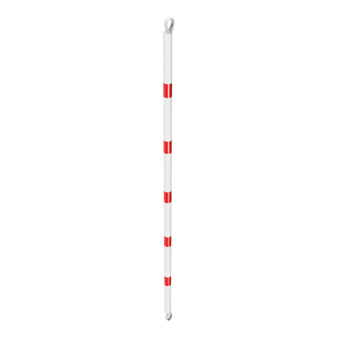 Schake Querrohr Ø 60 mm 2500mm verzinkt + Aluschellen, beschichtet, weiß / rot