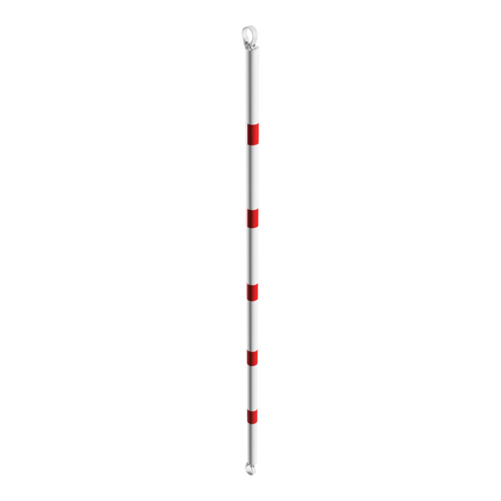 Schake Querrohr Ø 60 mm 2500mm verzinkt + Aluschellen, beschichtet, weiß / rot