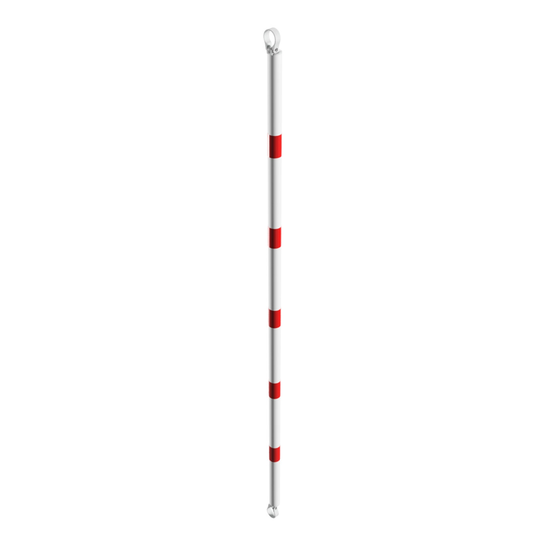 Schake Querrohr Ø 60 mm 2500mm verzinkt + Aluschellen, beschichtet, weiß / rot