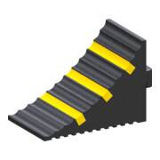 Schake Radkeil schwarz mit drei gelben Streifen, 285 x 155 x 185 mm-4