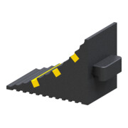 Schake Radkeil schwarz mit drei gelben Streifen, 285 x 155 x 185 mm-4