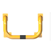 Schake Rammschutzbügel Doppelbügel, Gesamttiefe 400 mm + 4 Standpfosten gelb/schwarz Breite: 1000 mm, Höhe Überflur: 1150 mm zum Aufdübeln