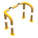Schake Rammschutzbügel Doppelbügel, Gesamttiefe 400 mm + 4 Standpfosten gelb/schwarz Breite: 1000 mm, Höhe Überflur: 650 mm zum Aufdübeln-5