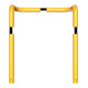 Schake Rammschutzbügel Doppelbügel, vertiefte Ausführung Gesamttiefe: ca. 350mm + 2 Standpfosten gelb/schwarz Breite: 1000 mm, Höhe Überflur: 650 mm zum Einbetonieren-2