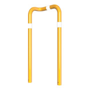Schake Rammschutzbügel Einseitig, vertiefte Ausführung Gesamttiefe: ca. 260 mm Einseitig links gelb/schwarz Breite: 600 mm, Höhe Überflur: 1150 mm-2