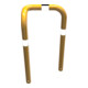 Schake Rammschutzbügel Einseitig, vertiefte Ausführung Gesamttiefe: ca. 350 mm Einseitig links gelb/schwarz Breite: 600 mm, Höhe Überflur: 650 mm-5