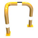 Schake Rammschutzbügel Einseitig, vertiefte Ausführung Gesamttiefe: ca. 350 mm Einseitig links gelb/schwarz Breite: 600 mm, Höhe Überflur: 650 mm zum Aufdübeln-5