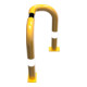 Schake Rammschutzbügel Einseitig, vertiefte Ausführung Gesamttiefe: ca. 350 mm Einseitig rechts gelb/schwarz Breite: 600 mm, Höhe Überflur: 650 mm zum Aufdübeln-5
