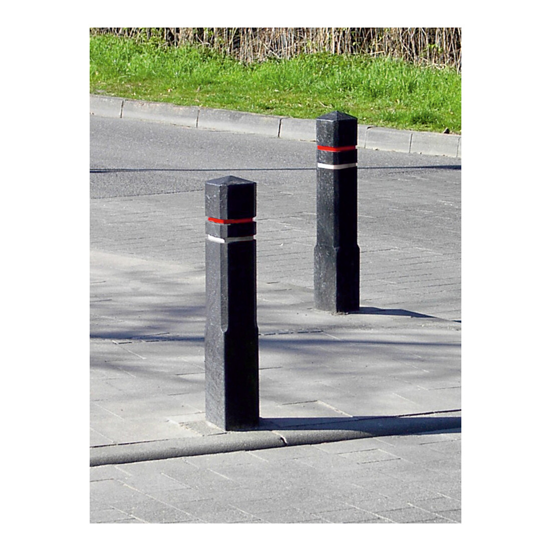 Schake Recyclingpfosten Vierkant 140x140mm, Gesamtlänge: 1400mm, ohne Fräsung, Farbe: schwarz