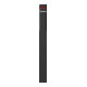 Schake Recyclingpfosten Vierkant 140x140mm, Gesamtlänge: 1400mm + zwei Fräsungen 15mm, zwei Reflektorbänder (oben rot, unten weiß), Farbe: schwarz-5