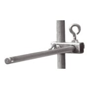 Schake Richtschnurhalter, zum Aufschrauben auf Schnurpfähle, mittels Feststellschraube fixierbar, mit Rundstahl Ø 13mm inkl. Kerbe zur Seilführung, aufschraubbar auf alle Schnurpfähle Ø 10mm - Ø 20mm, Rundstahl