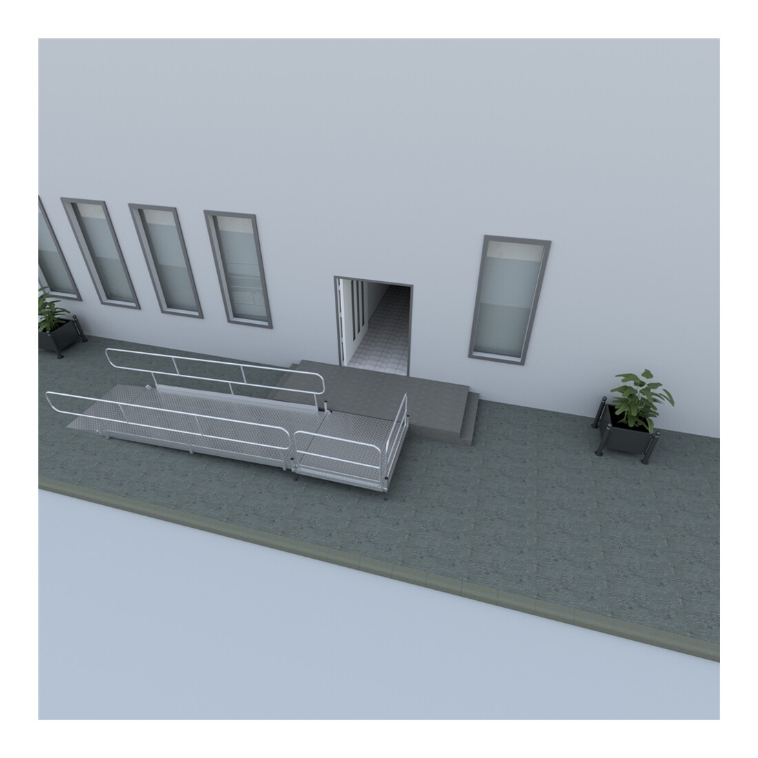 Schake Rollstuhlrampe aus Aluminium zum barrierefreien