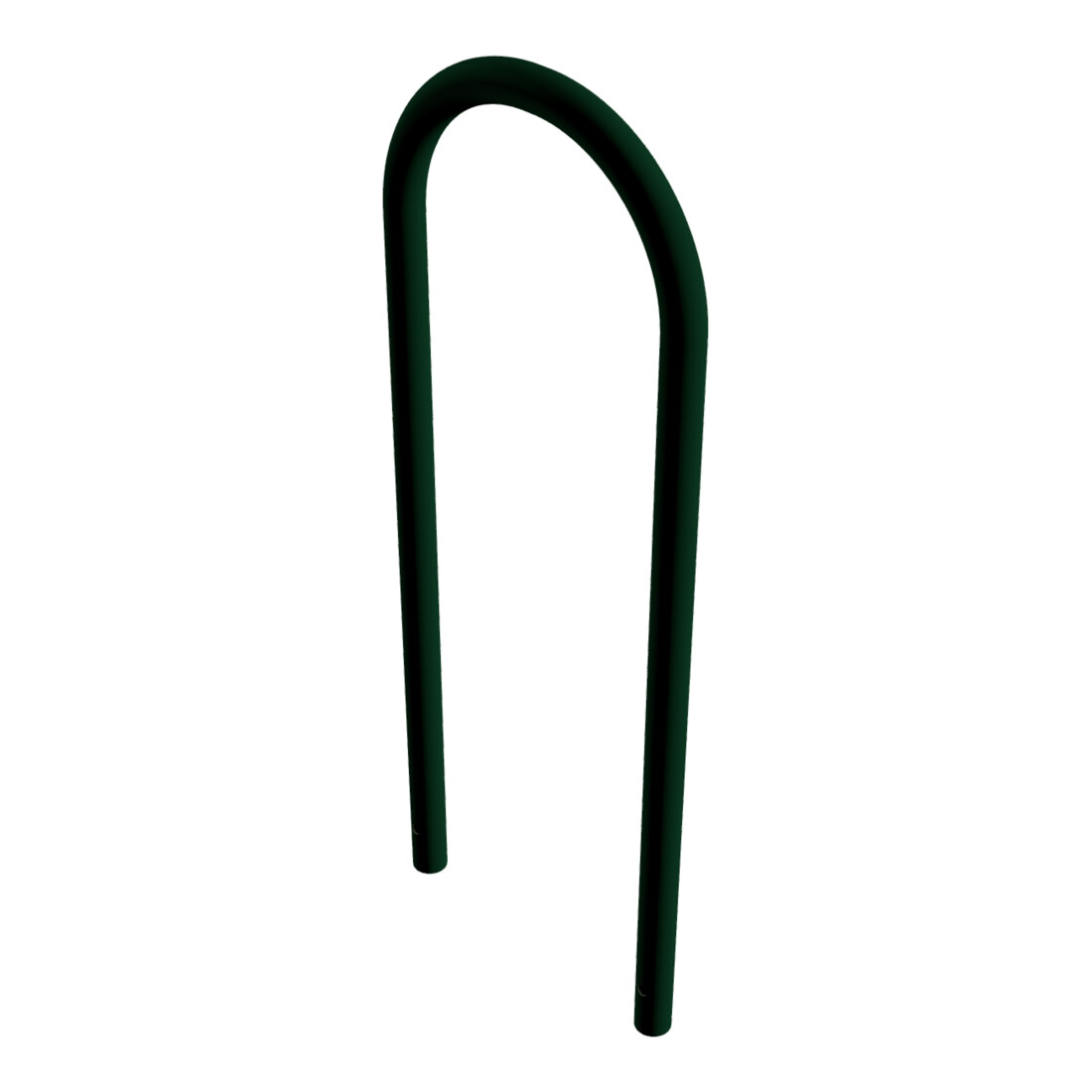 Schake Rundbügel Ø 48 x 2,5 mm Breite: 460 mm, Höhe: 1200 mm ohne Querholm, beschichtet, RAL 6005, zum Einbetonieren