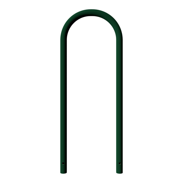 Schake Rundbügel Ø 48 x 2,5 mm Breite: 460 mm, Höhe: 1200 mm ohne Querholm, beschichtet, RAL 6005, zum Einbetonieren