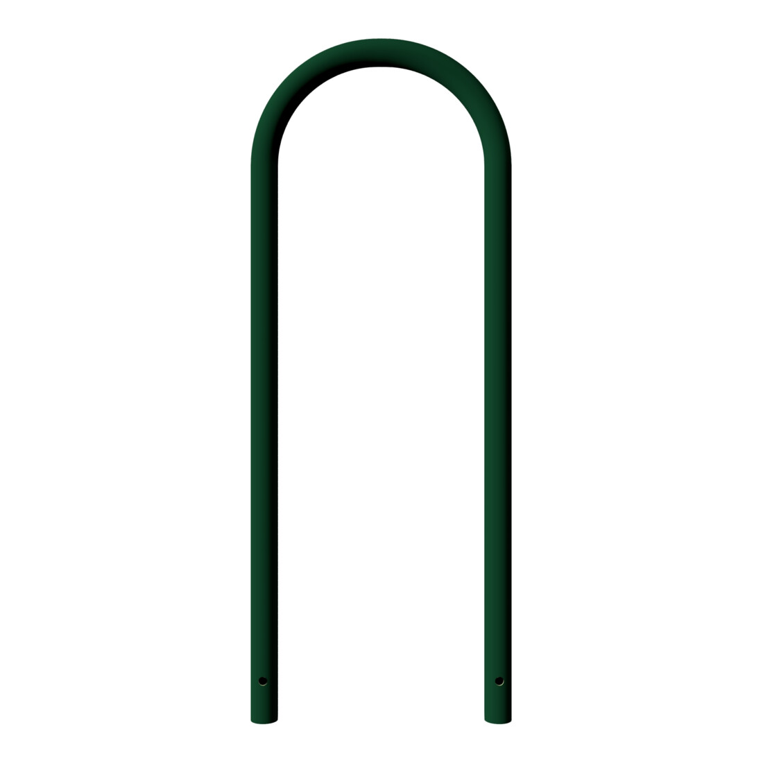 Schake Rundbügel Ø 48 x 2,5 mm Breite: 460 mm, Höhe: 1200 mm ohne Querholm, beschichtet, RAL 6005, zum Einbetonieren