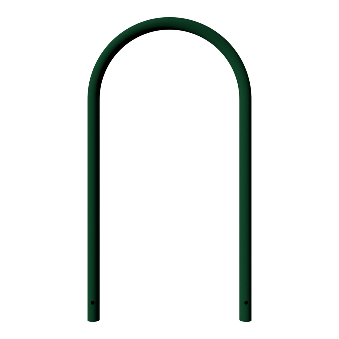 Schake Rundbügel Ø 48 x 2,5 mm Breite: 650 mm, Höhe: 1200 mm ohne Querholm, beschichtet, RAL 6005, zum Einbetonieren