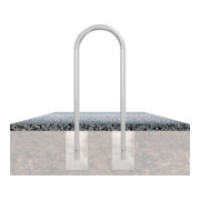 Schake Rundbügel aus Stahlrohr Ø 48 x 2,5 mm Breite: 460 mm, Höhe: 1200 mm ohne Querholm, zum Einbetonieren