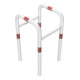 Schake Säulenschutz zum Einbetonieren, Breite: 600mm x: 600mm, Höhe Überflur: 650mm, weiss rot-5