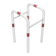 Schake Säulenschutz zum Einbetonieren, Breite: 600mm x: 600mm, Höhe Überflur: 650mm, weiss rot-5