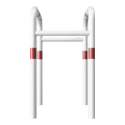 Schake Säulenschutz zum Einbetonieren, Breite: 600mm x: 600mm, Höhe Überflur: 650mm, weiss rot-5