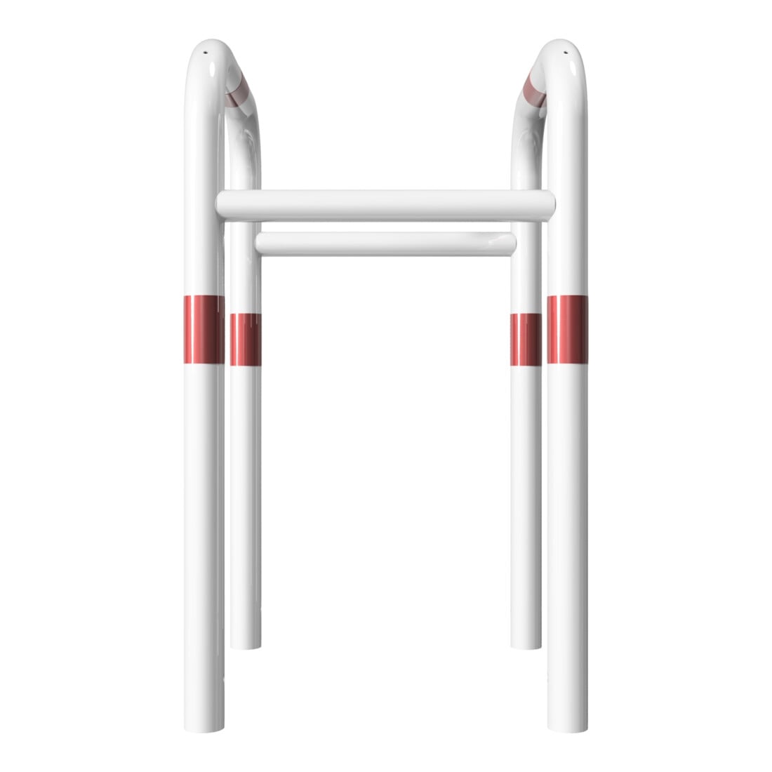 Schake Säulenschutz zum Einbetonieren, Breite: 600mm x: 600mm, Höhe Überflur: 650mm, weiss rot
