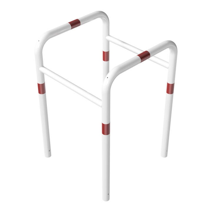 Schake Säulenschutz zum Einbetonieren, Breite: 800mm x: 800mm, Höhe Überflur: 800mm, weiss rot