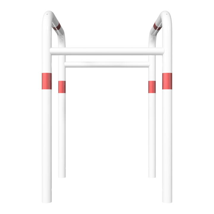 Schake Säulenschutz zum Einbetonieren, Breite: 800mm x: 800mm, Höhe Überflur: 800mm, weiss rot