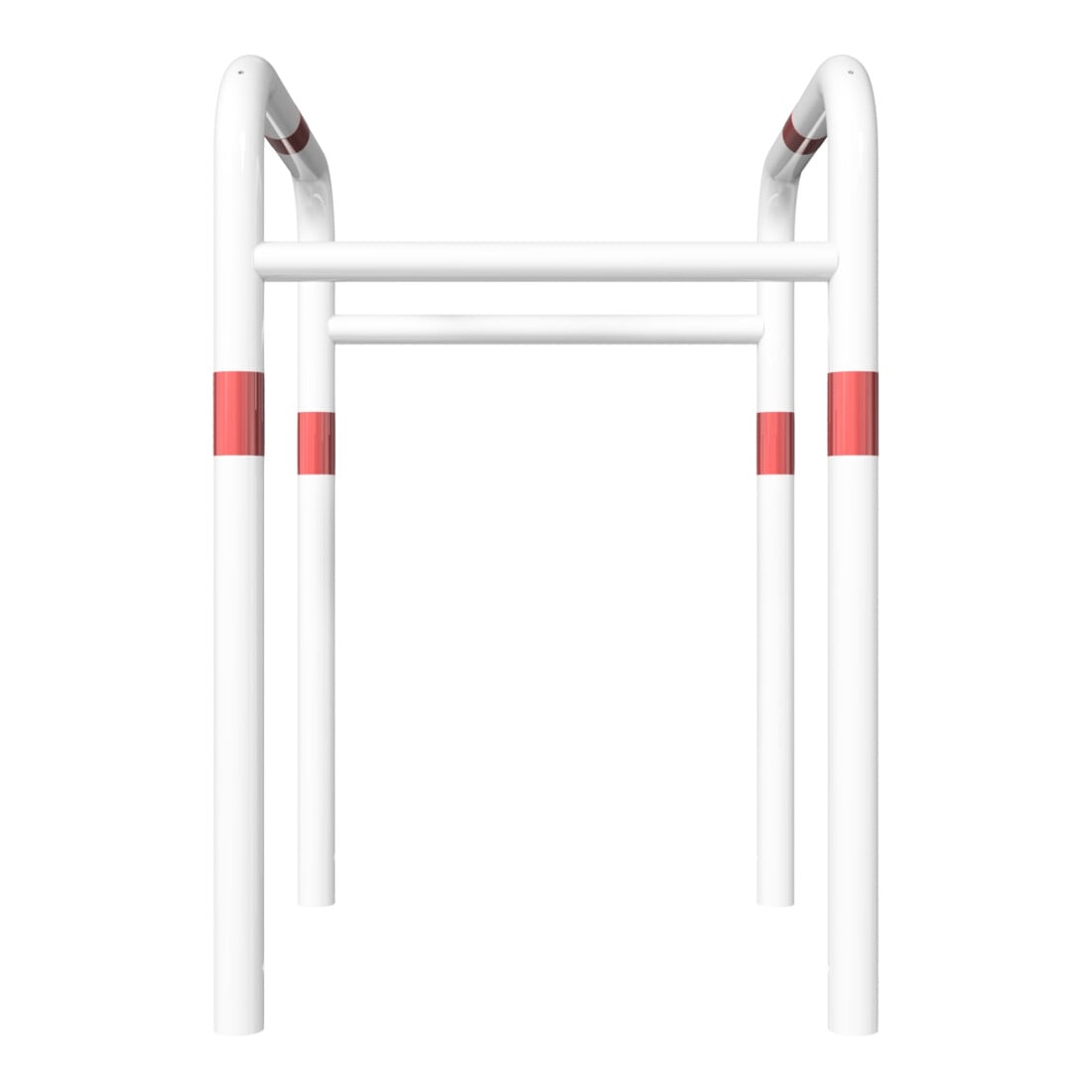 Schake Säulenschutz zum Einbetonieren, Breite: 800mm x: 800mm, Höhe Überflur: 800mm, weiss rot