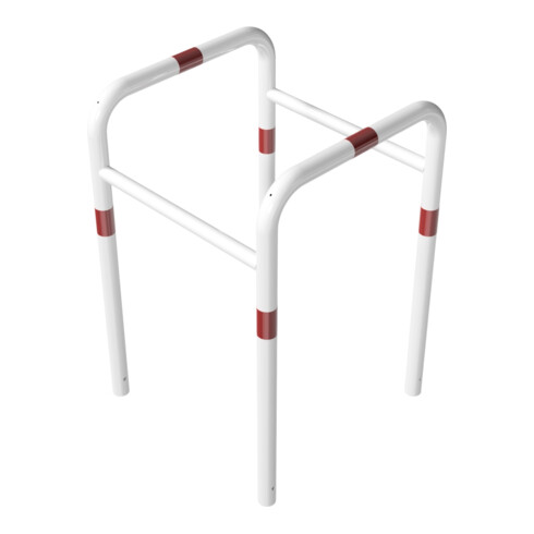Schake Säulenschutz zum Einbetonieren, Breite: 800mm x: 800mm, Höhe Überflur: 800mm, weiss rot