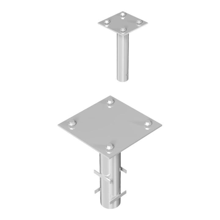 Set Schake Wegeschranken 4m + Dreikantschlssel M 12 + Satz Bodenhlse
