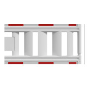 Schake Schake-Euro2-Schrankenzaun Typ Nox weiß, mit vorm. Lampenadapter, Folie Typ 2, rot / weiß