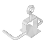 Schake Schilderklemme, verzinkt, mit Haken, für 40 x 40 mm / Ø 42 mm Schaftrohr